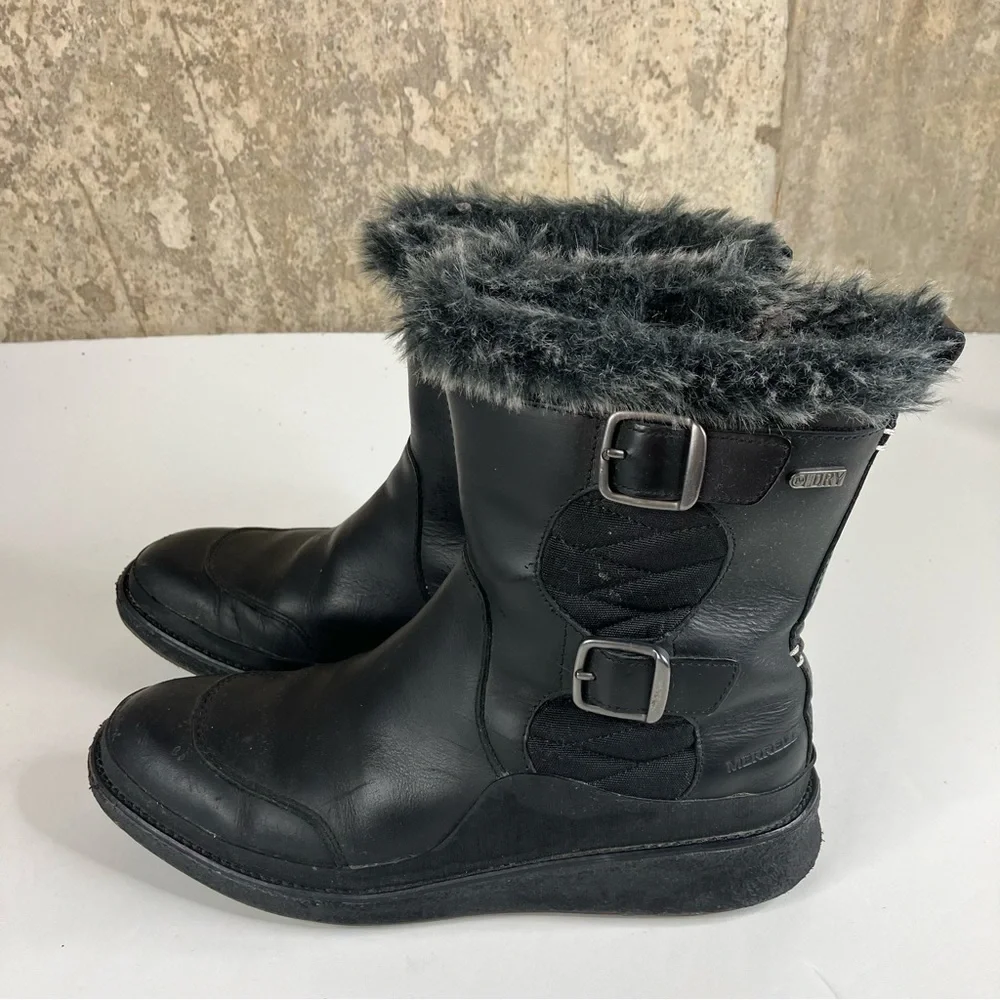 Merrell Tremblant Ezra Side‎ Zip Vibram Sole Winter Boots Size 8